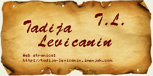 Tadija Levičanin vizit kartica
